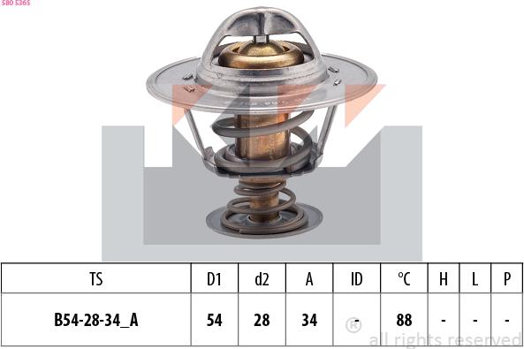 KW 580 536S - Termostat, soyuducu furqanavto.az