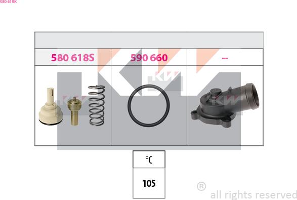 KW 580 619K - Termostat, soyuducu furqanavto.az