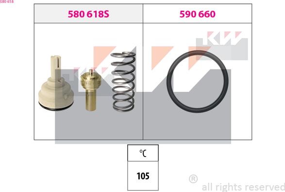 KW 580 618 - Termostat, soyuducu furqanavto.az