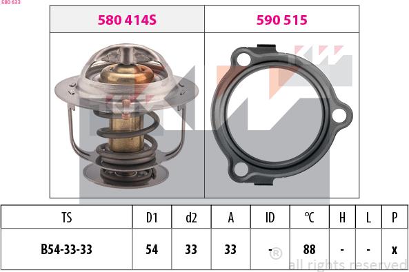 KW 580 633 - Termostat, soyuducu furqanavto.az