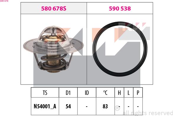 KW 580 678 - Termostat, soyuducu furqanavto.az