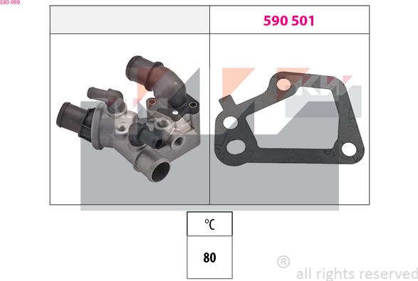 KW 580 099 - Termostat, soyuducu furqanavto.az