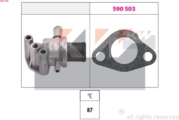 KW 580 105 - Termostat, soyuducu furqanavto.az