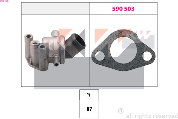 KW 580 106 - Termostat, soyuducu furqanavto.az