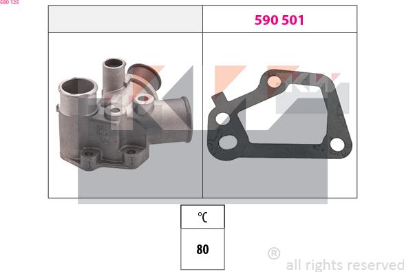 KW 580 125 - Termostat, soyuducu furqanavto.az