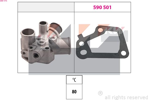 KW 580 175 - Termostat, soyuducu furqanavto.az