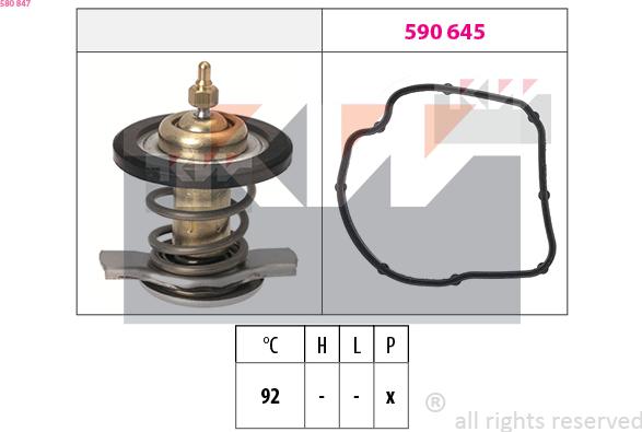 KW 580 847 - Termostat, soyuducu furqanavto.az