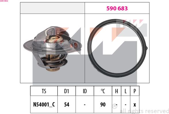 KW 580 802 - Termostat, soyuducu www.furqanavto.az