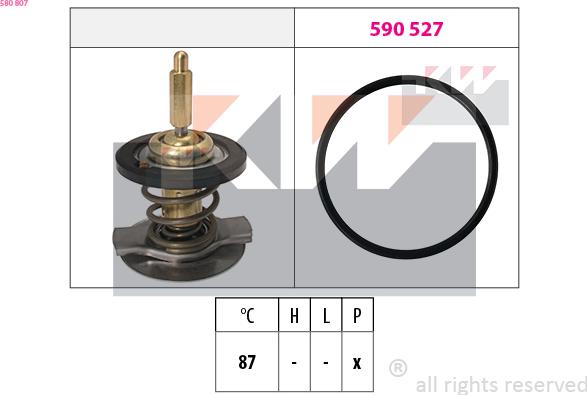 KW 580 807 - Termostat, soyuducu furqanavto.az