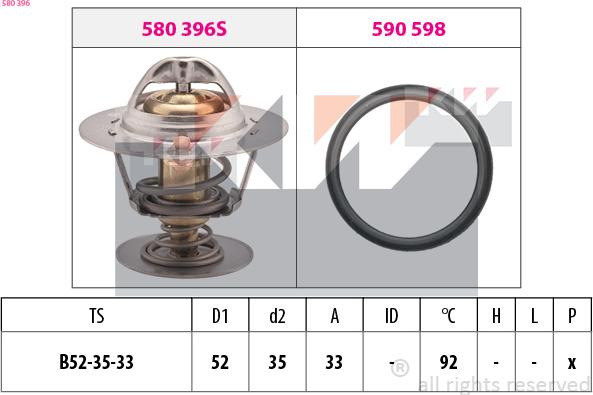 KW 580 396 - Termostat, soyuducu furqanavto.az