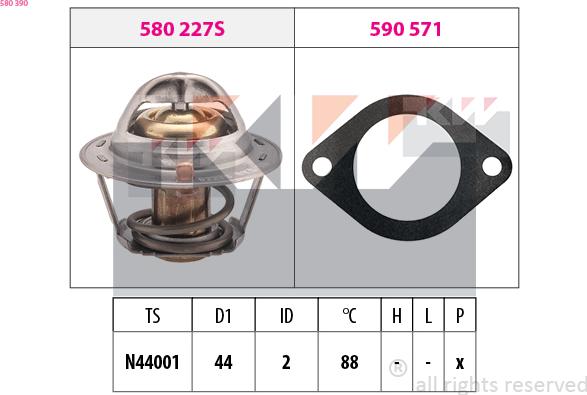 KW 580 390 - Termostat, soyuducu furqanavto.az