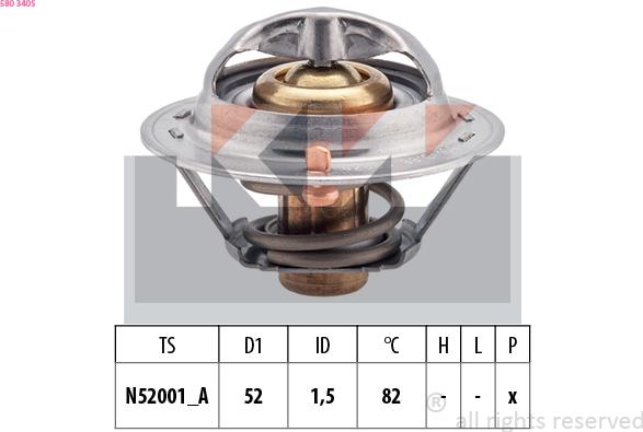 KW 580 340S - Termostat, soyuducu furqanavto.az