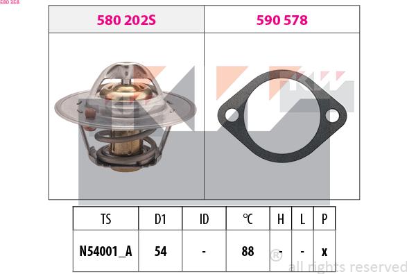 KW 580 358 - Termostat, soyuducu furqanavto.az