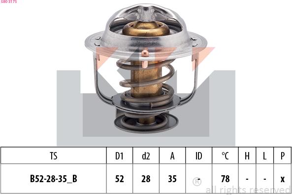 KW 580 317S - Termostat, soyuducu furqanavto.az