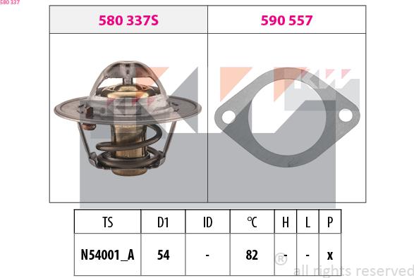 KW 580 337 - Termostat, soyuducu furqanavto.az