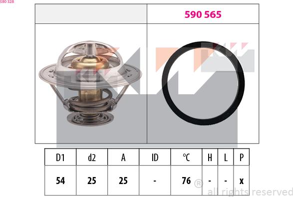 KW 580 328 - Termostat, soyuducu furqanavto.az