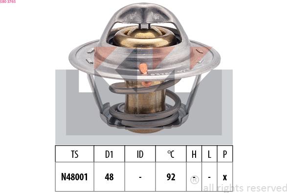 KW 580 376S - Termostat, soyuducu furqanavto.az