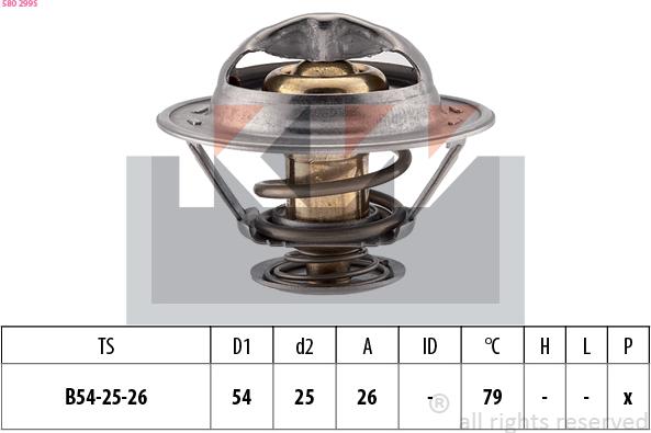KW 580 299S - Termostat, soyuducu furqanavto.az