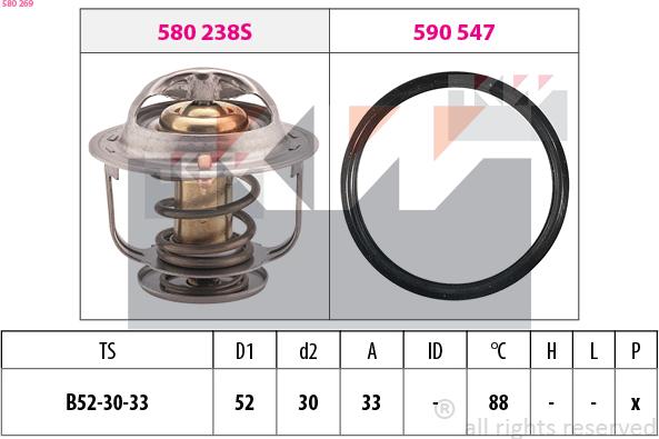 KW 580 269 - Termostat, soyuducu furqanavto.az