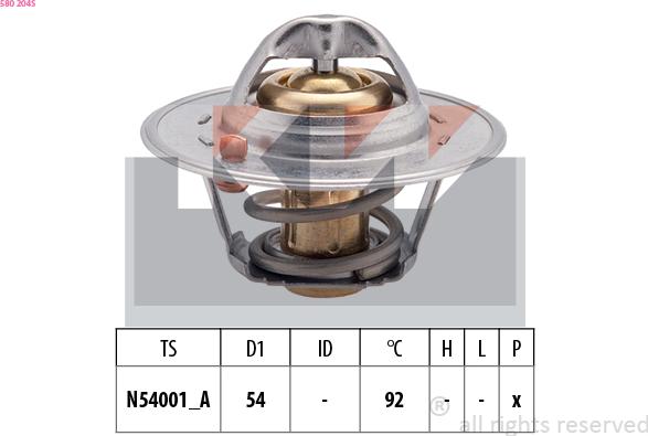 KW 580 204S - Termostat, soyuducu furqanavto.az