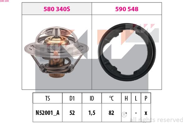 KW 580 230 - Termostat, soyuducu furqanavto.az