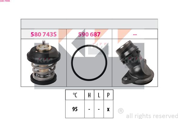 KW 580 799K - Termostat, soyuducu furqanavto.az