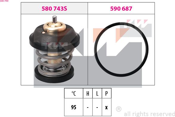 KW 580 799 - Termostat, soyuducu furqanavto.az