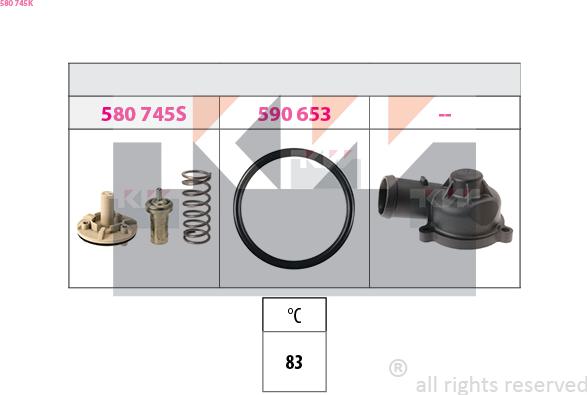 KW 580 745K - Termostat, soyuducu furqanavto.az