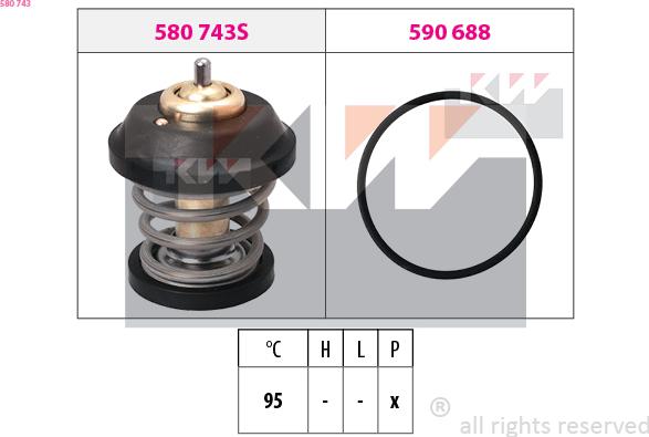 KW 580 743 - Termostat, soyuducu furqanavto.az