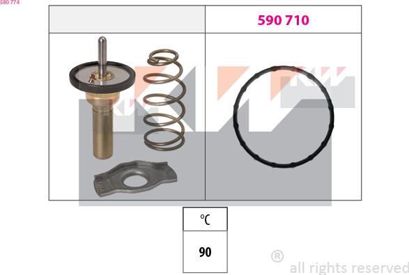 KW 580 774 - Termostat, soyuducu furqanavto.az