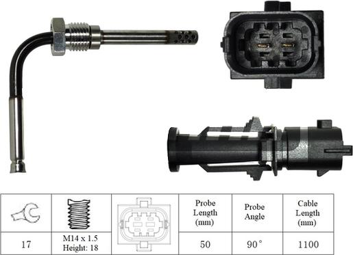 LEMARK LXT054 - Sensor, işlənmiş qazın temperaturu furqanavto.az