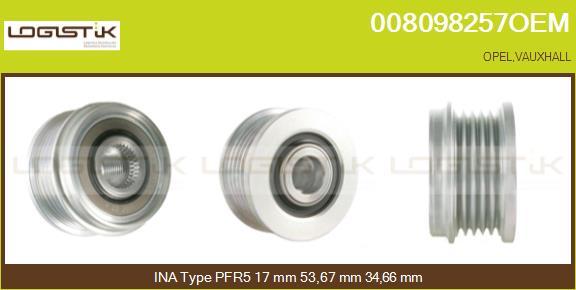 LGK 008098257OEM - Kasnak, alternator, sərbəst dönərli mufta furqanavto.az