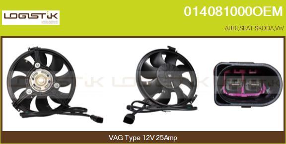 LGK 014081000OEM - Elektrik mühərriki, radiator ventilyatoru furqanavto.az