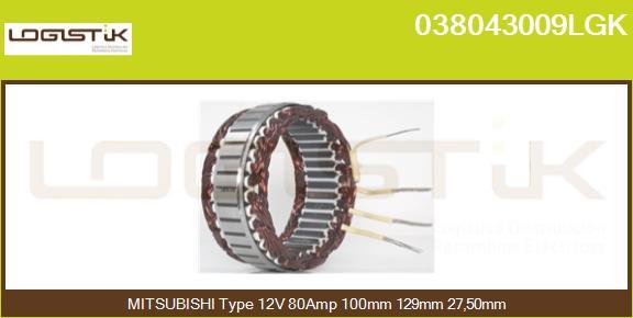 LGK 038043009LGK - Stator, alternator furqanavto.az