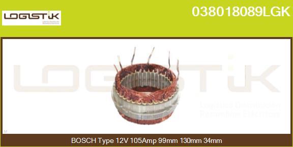 LGK 038018089LGK - Stator, alternator furqanavto.az