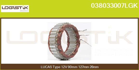 LGK 038033007LGK - Stator, alternator furqanavto.az