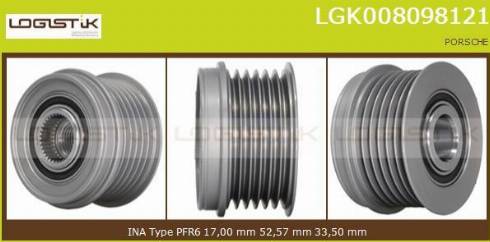 LGK LGK008098121 - Kasnak, alternator, sərbəst dönərli mufta furqanavto.az