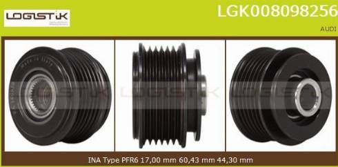 LGK LGK008098256 - Kasnak, alternator, sərbəst dönərli mufta furqanavto.az