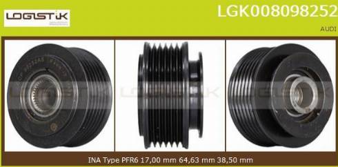 LGK LGK008098252 - Kasnak, alternator, sərbəst dönərli mufta furqanavto.az