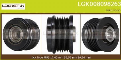 LGK LGK008098263 - Kasnak, alternator, sərbəst dönərli mufta furqanavto.az