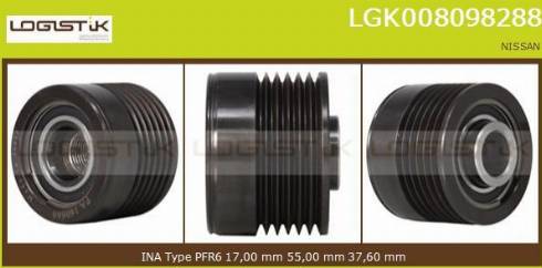 LGK LGK008098288 - Kasnak, alternator, sərbəst dönərli mufta furqanavto.az