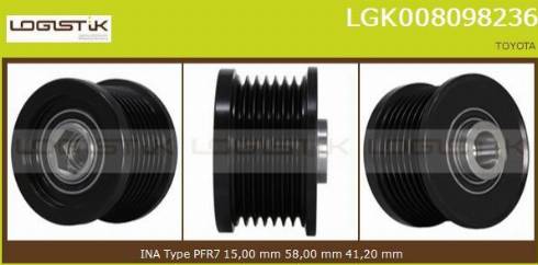 LGK LGK008098236 - Kasnak, alternator, sərbəst dönərli mufta furqanavto.az