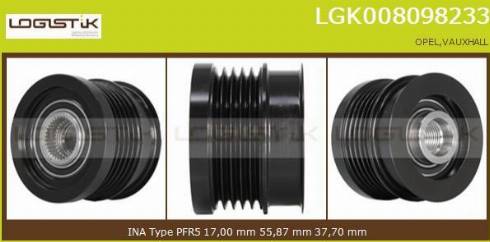 LGK LGK008098233 - Kasnak, alternator, sərbəst dönərli mufta furqanavto.az