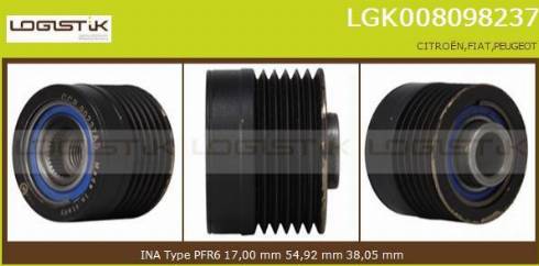 LGK LGK008098237 - Kasnak, alternator, sərbəst dönərli mufta furqanavto.az