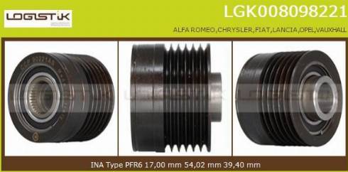 LGK LGK008098221 - Kasnak, alternator, sərbəst dönərli mufta furqanavto.az