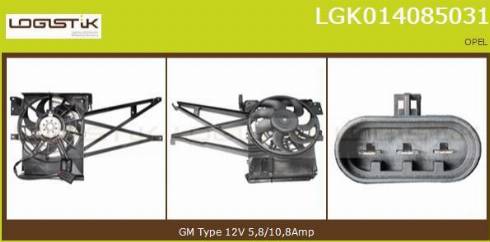 LGK LGK014085031 - Elektrik mühərriki, radiator ventilyatoru furqanavto.az