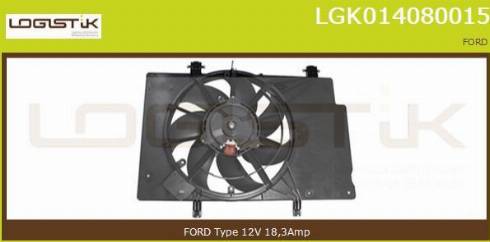 LGK LGK014080015 - Elektrik mühərriki, radiator ventilyatoru furqanavto.az