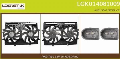LGK LGK014081009 - Elektrik mühərriki, radiator ventilyatoru furqanavto.az