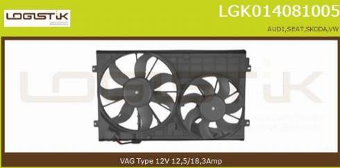 LGK LGK014081005 - Elektrik mühərriki, radiator ventilyatoru furqanavto.az