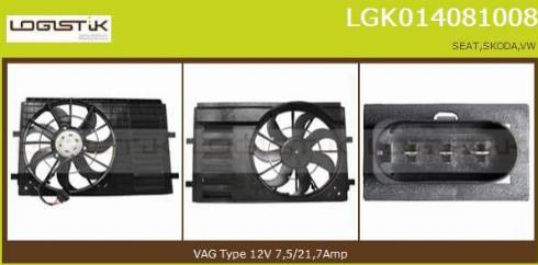 LGK LGK014081008 - Elektrik mühərriki, radiator ventilyatoru furqanavto.az